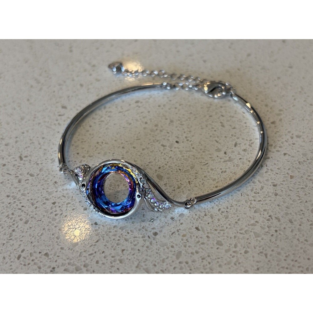 Kate Lynn Rise from the Ashes Phoenix Bracelet with Austrian Crystals Silvertone